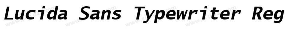 Lucida Sans Typewriter Regular字体转换